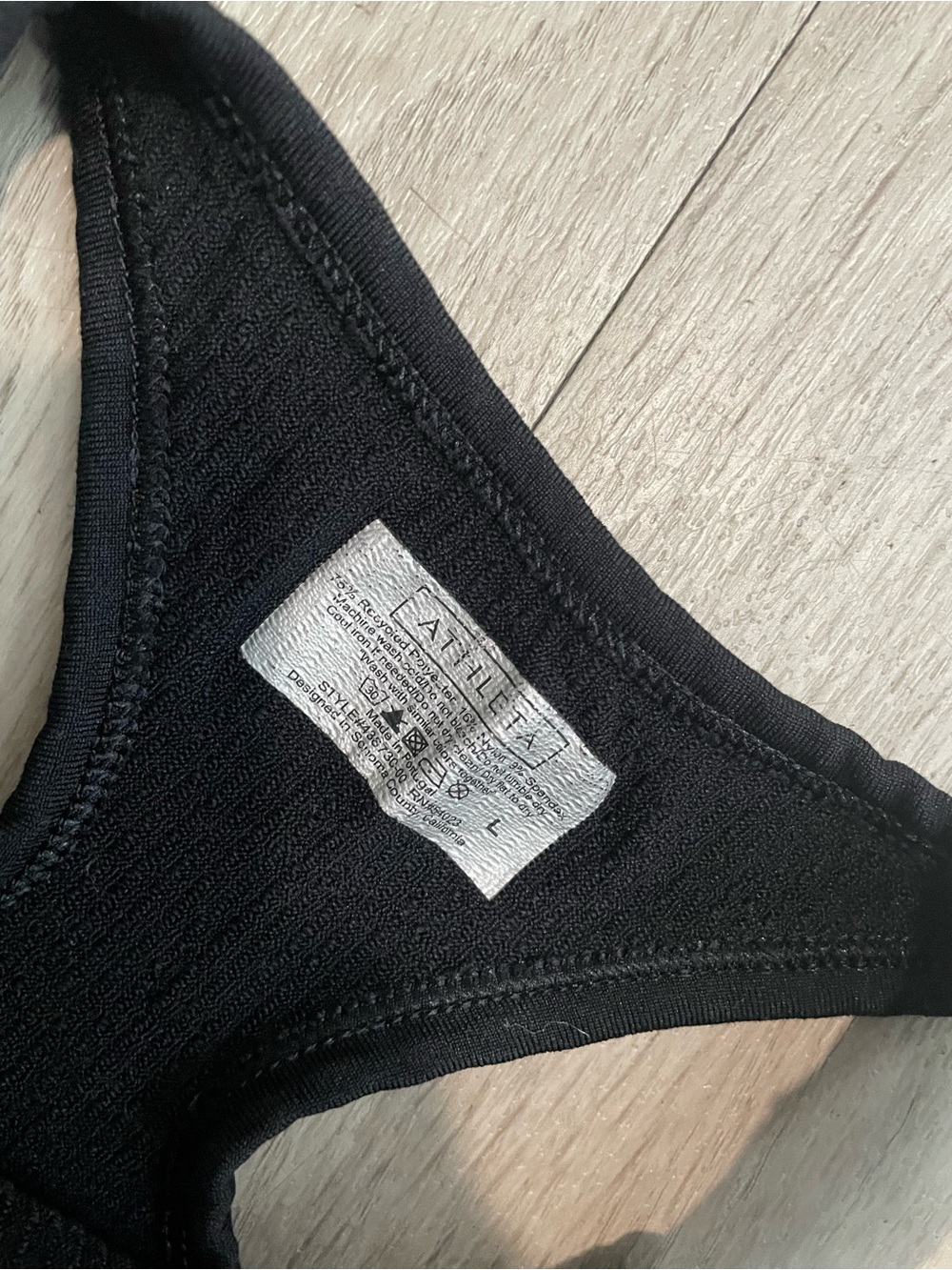 Athleta Black Ribbed Tank - Picture 2 of 2